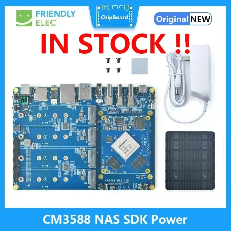 FriendlyELEC CM3588 Core Board Kit 2.5G Rockchip RK3588 CPU Development Board 4xPCIe3.0 4K/8K CM3588 NAS SDK Kit 4 NVMe HDMI IN