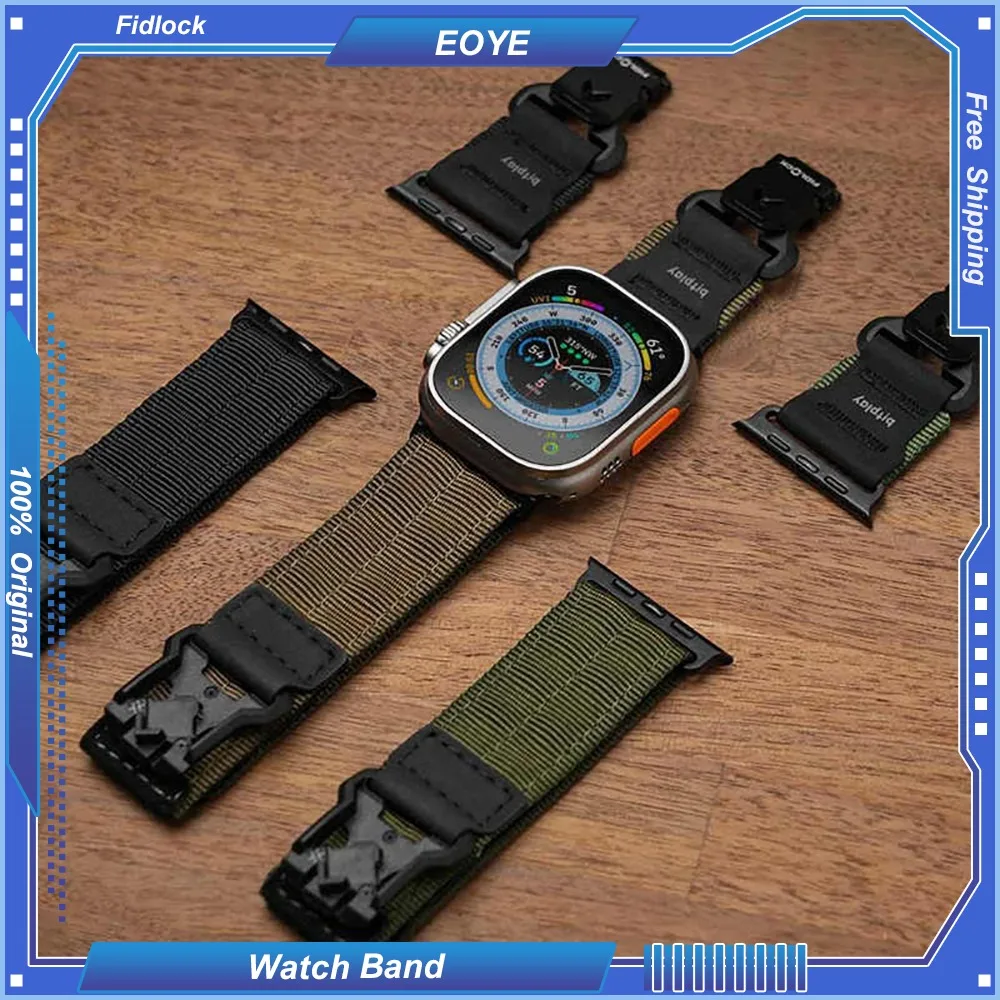 Bitplay Fidlocka Watch Band Magnetic Buckle Wear-Resistant Weaving Knitting Adjustable Strap for Apple IWatch 49/45/44mm Sports