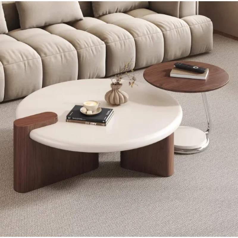 Round coffee table combination, simple living room, small hou unit