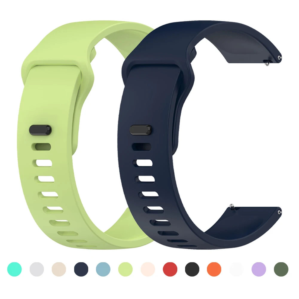 20mm 22mm cinturino in silicone per TicWatch Pro 3 Ultra E3 E2 S2/TicWatch Pro X GTW 2021 braccialetto sportivo Amazfit GTR 4/GTS 4 cinturino