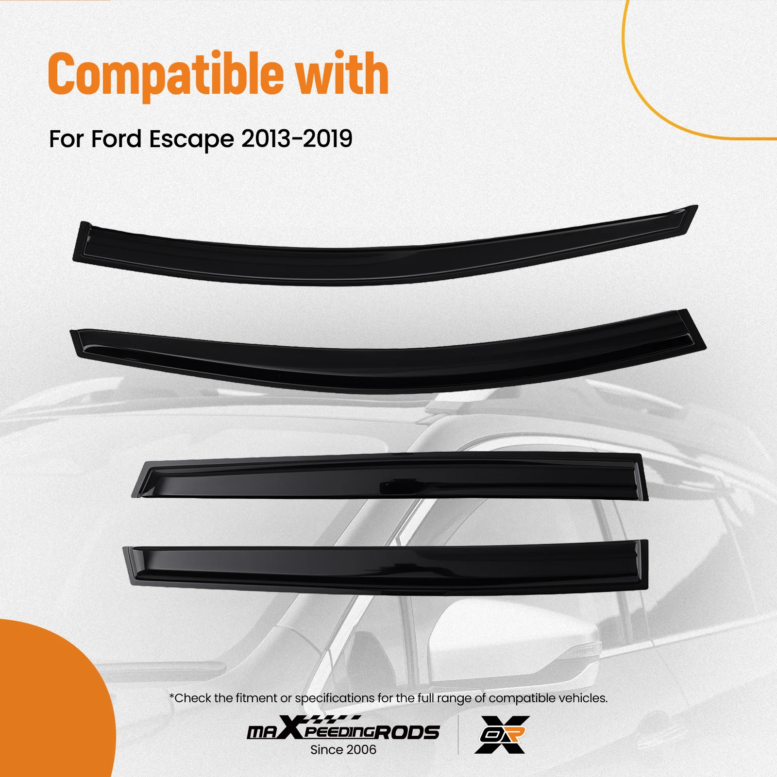 

Side Window Rain Shields for Ford Escape 2013-2019 4PCS Wind Deflectors Set