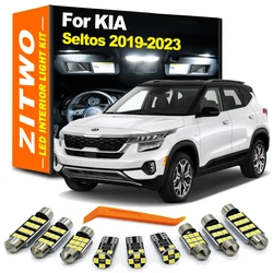 ZITWO 12Pcs LED Interior Light License Plate Lamp Kit For Kia Seltos 2019 2020 2021 2022 2023 Luggage Glove box Bulb Accessories