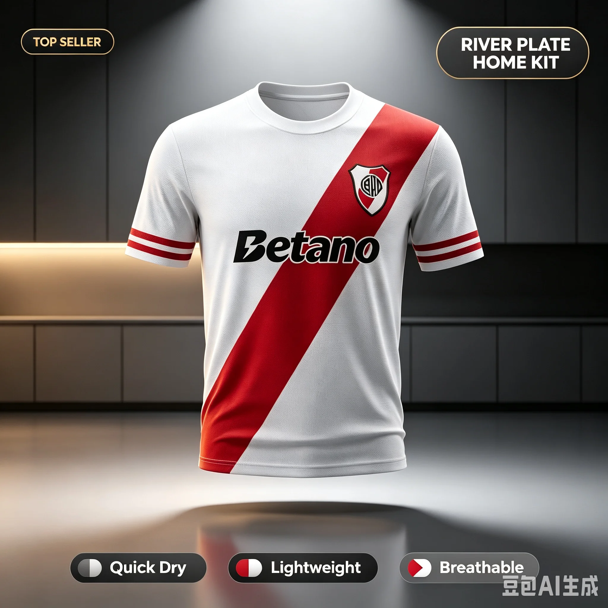 26 River Plate Home Jersey Playing Shirt Uniform Shirt Sports Dry Quickly T-Shirt Tee Fashion Y2K Football Top Parent-child