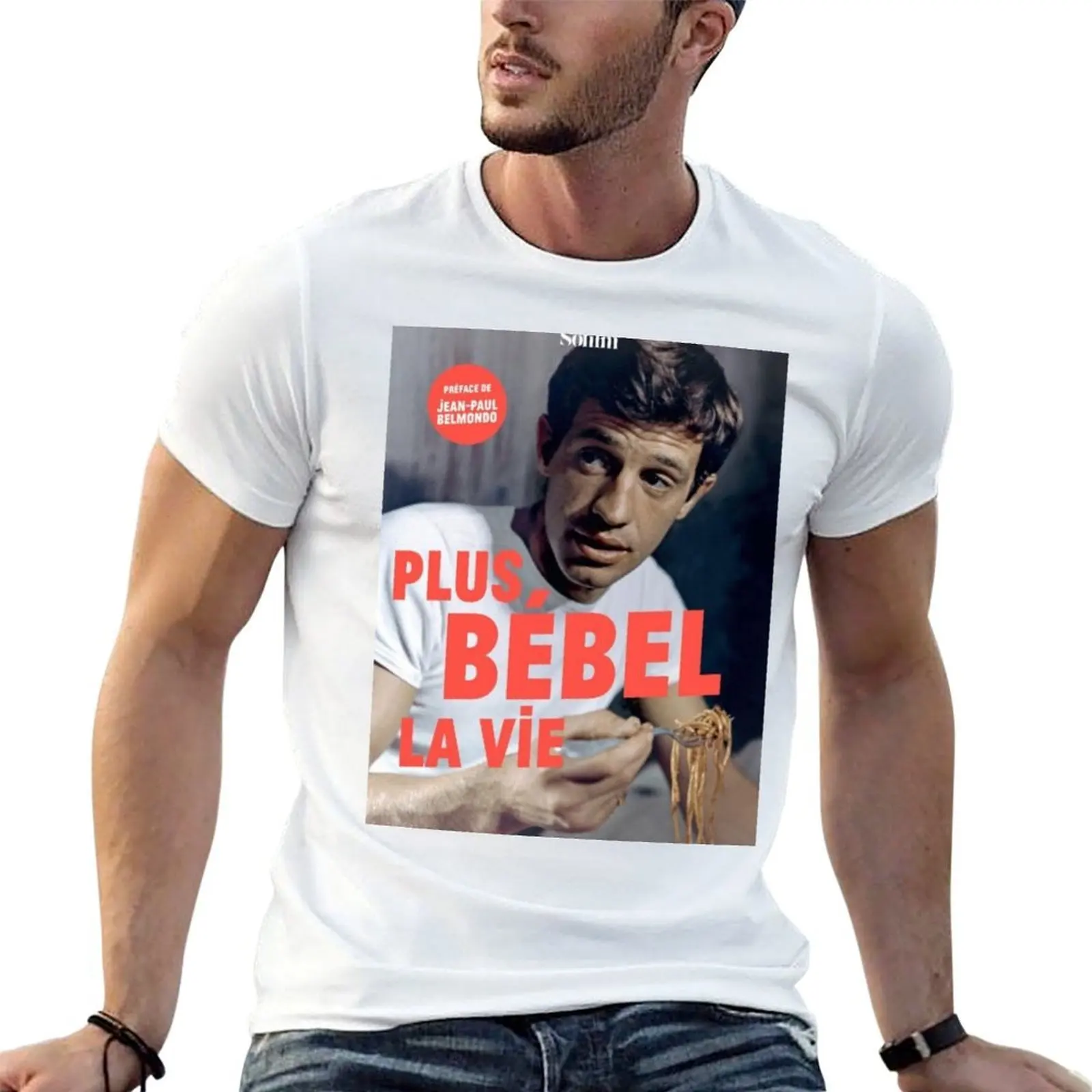 Camiseta Jean Paul Belmondo, camisetas para hombre, paquete de camisetas blancas para hombre, camiseta de marca de lujo de alta calidad para hombre, camiseta de verano