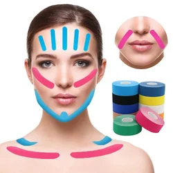 Cinta de kinesiología para cara, línea en V, cuello, ojos, eliminador de arrugas, pegatina, herramienta para el cuidado de la piel Facial, Bandagem Elastica