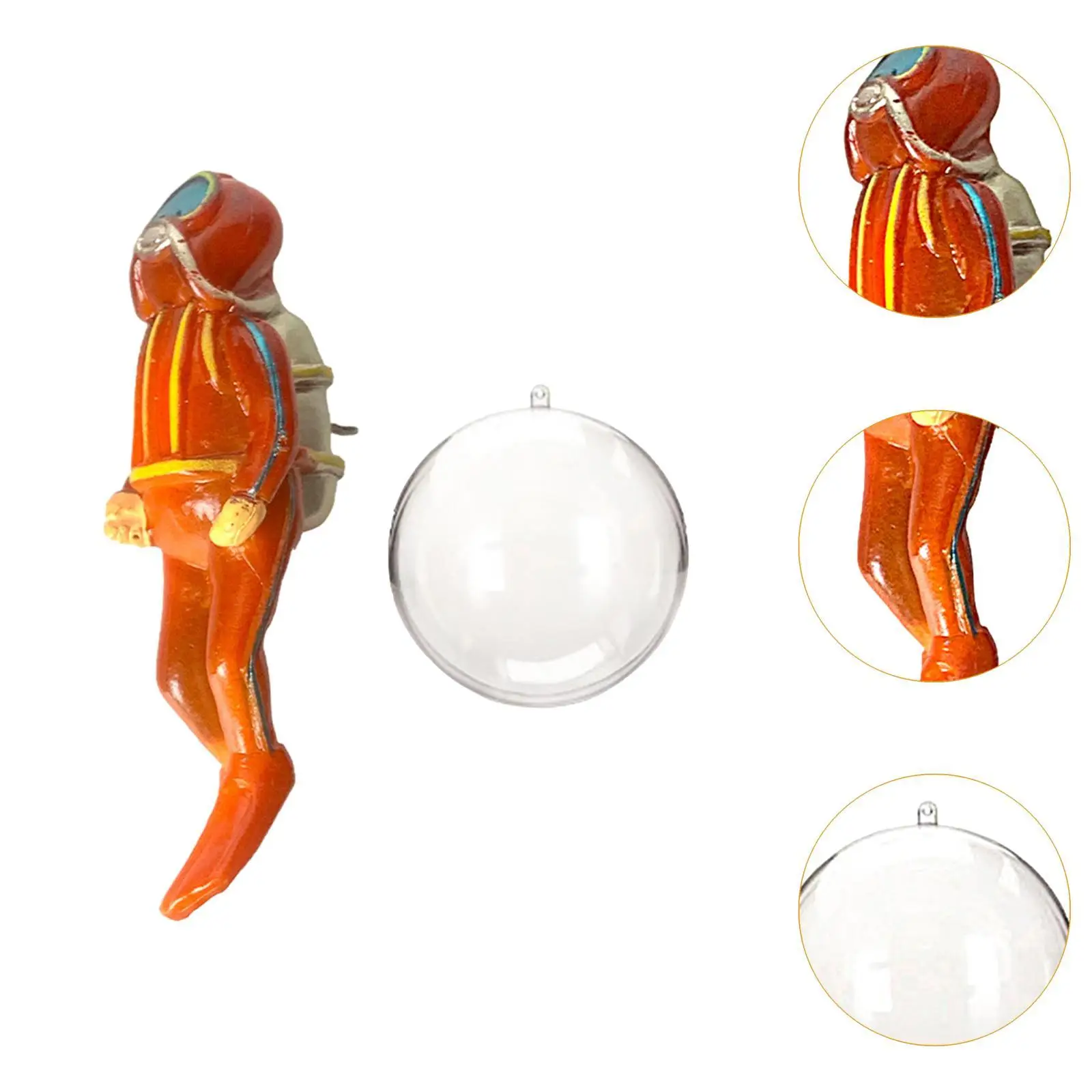 Ornamenti per figure da sub in miniatura Mondo sottomarino con palloncino d'acqua per acquario Micro paesaggio Bomboniere Collezioni Decor