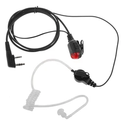 Auriculares acústicos encubiertos de seguridad, micrófono PTT Para Kenwood Baofeng Wouxun Quansheng Puxing, Walkie Talkie de Radio de 2 pines, 10 Uds.