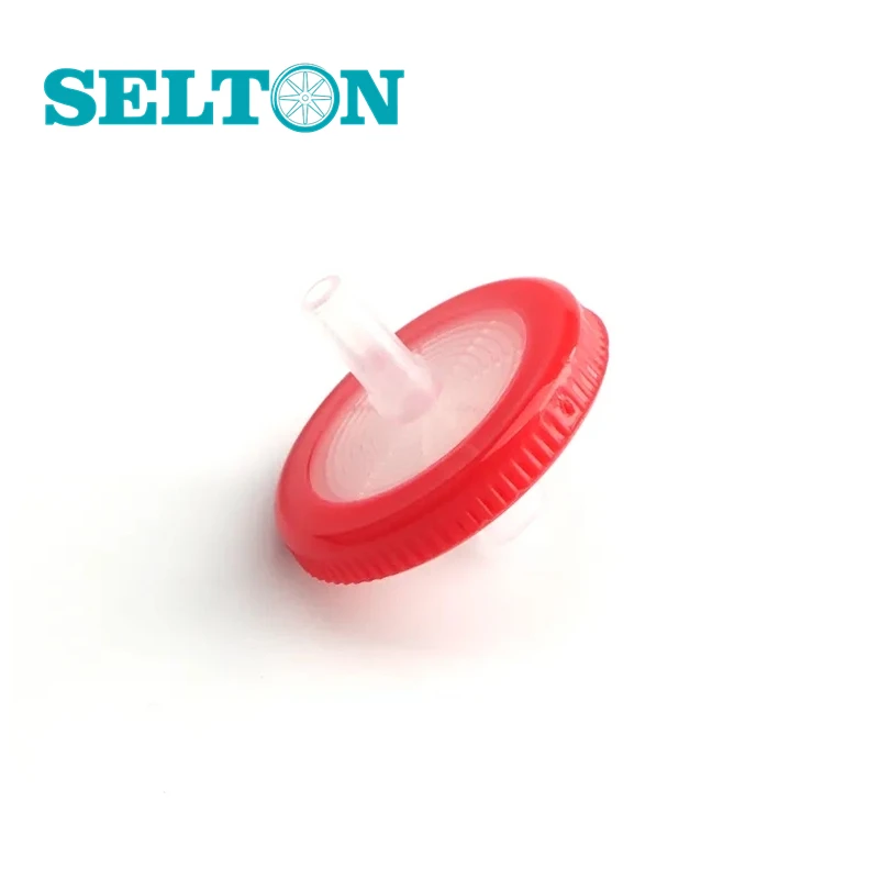 Filtro de jeringa de PTFE hidrofóbico, 25mm, uso en laboratorio