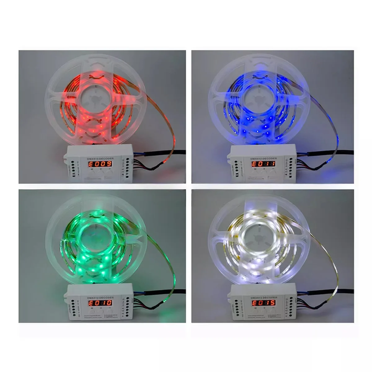 

4-канальный декодер DMX512, контроллер светодиодной ленты RGBW, консоль, украшенный драйвер диммера освещения, 9 В-24 В постоянного тока, световое шоу