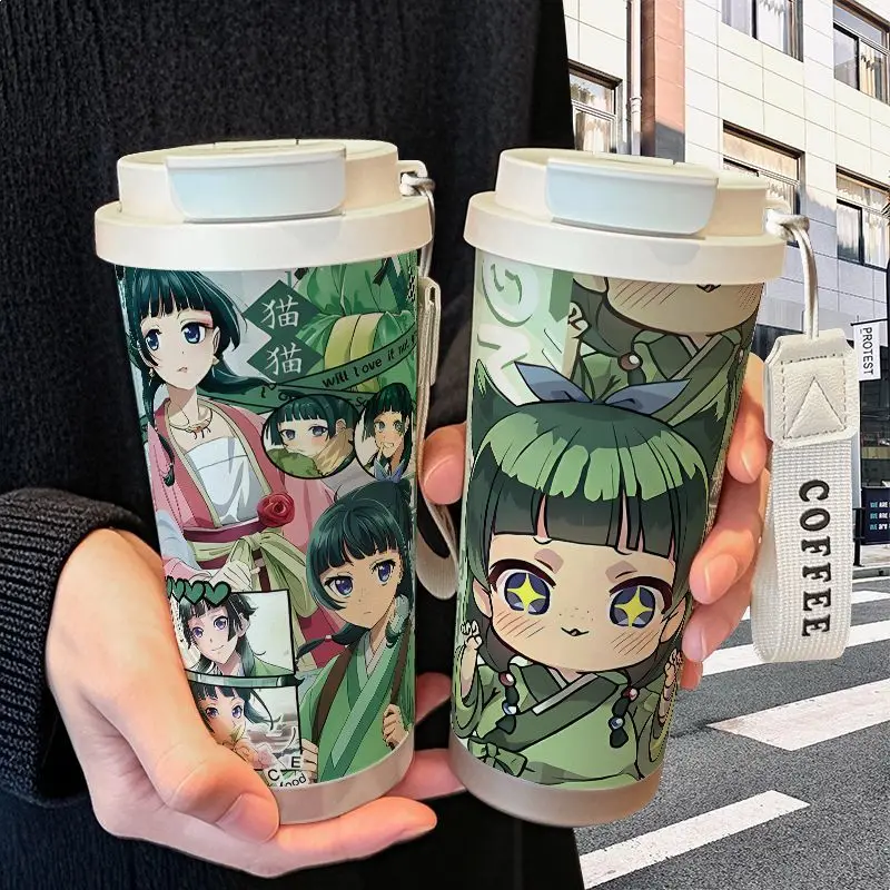 The Apothecary Diaries Mao Tasse, kreativer, persönlicher Edelstahlbecher mit großem Fassungsvermögen, tragbarer Doppeltrinkbecher für Studenten – Detail 2