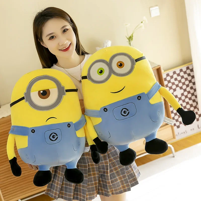 2024 Hot Cute Minions Movie Characters Yellow Plush Toys Bob Stuart In Jeans Soft Toys Dolls & Hobbies Christmas Birthday Gift