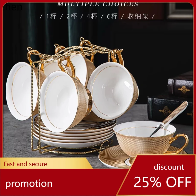 

Hxl coffee cup exquisite high-looking bone china tea set suit