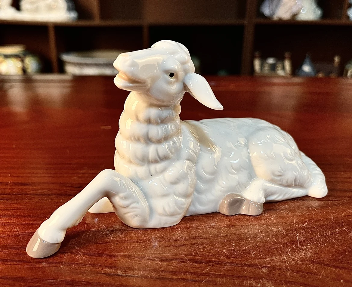 

Porcelain Crafts Decor Ceramic Animals Sheep Ornaments Handmade Craft Figurine Home Desk Decoration Gifts
