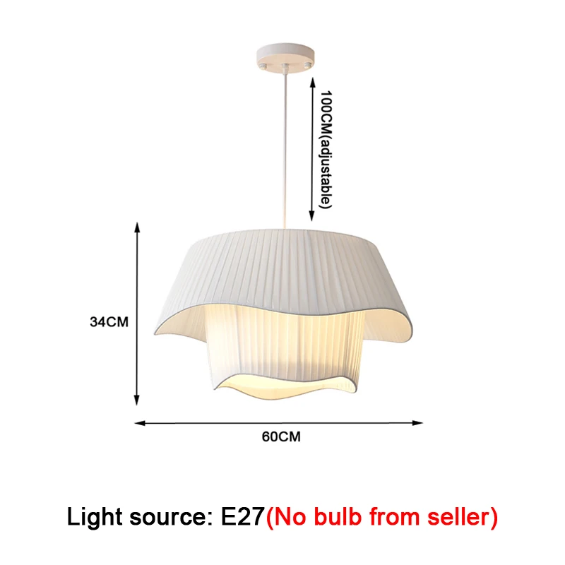 French Medieval Style Chandelier For Bedroom Nordic Designer Home Decor Lamp Kitchen Dining Table Fabric Lampshade Pendant Light