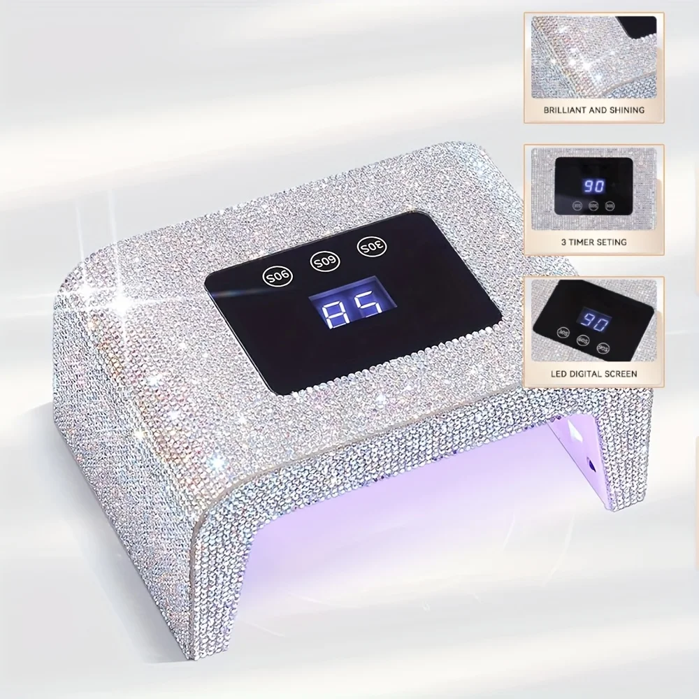 

DianaBeauty УФ-светодиодная лампа для ногтей Профессиональная сушилка для ногтей мощностью 15 Вт с сенсорным ЖК-экраном и 3 настройками синхронизации 15 светодиодов Инструменты для маникюрных ламп