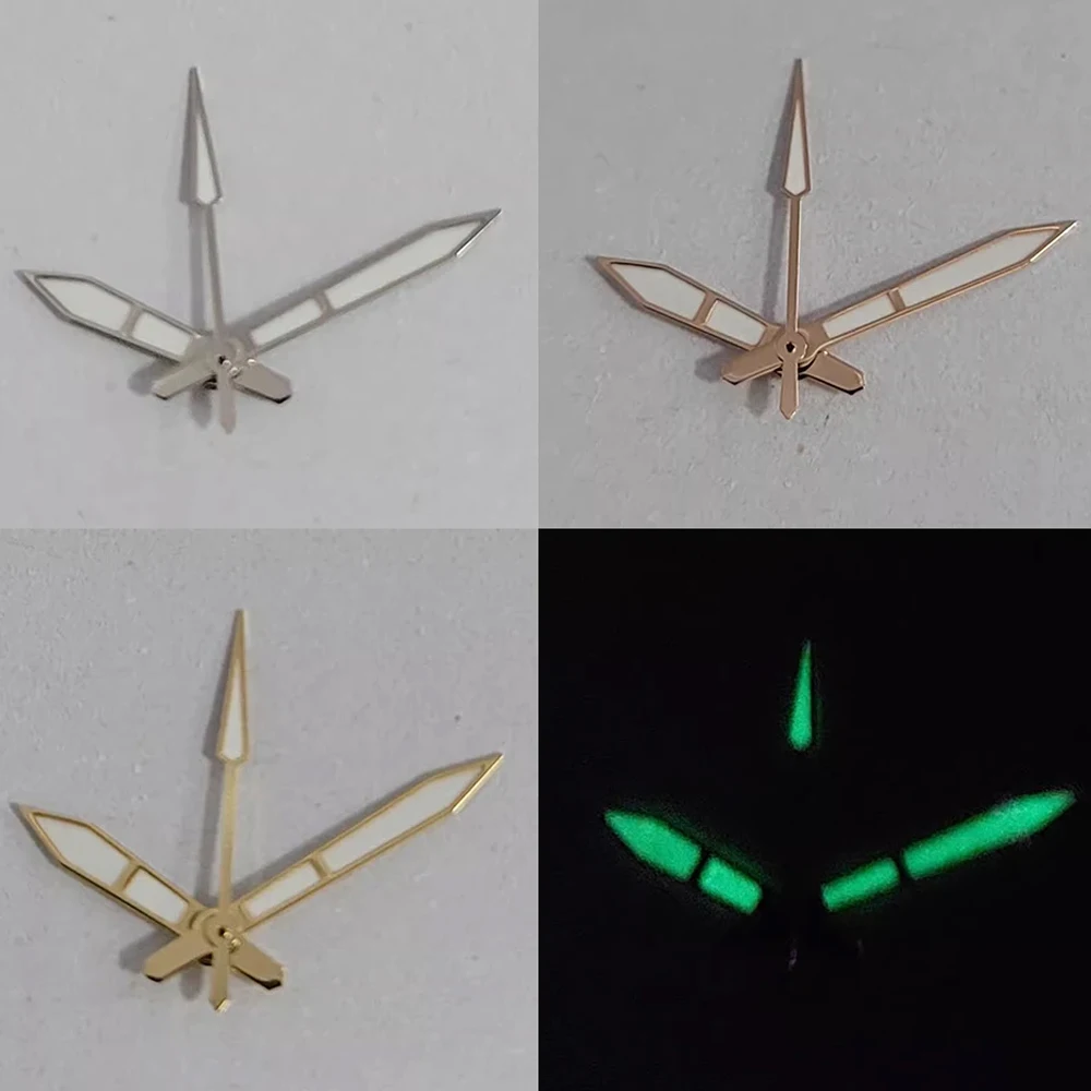 إكسسوارات ساعة بمؤشرات مضيئة باللون الأخضر لحركة NH35/NH36/4R/7S، عقارب NH35، إبر 8 مم 12 مم 12.5 مم