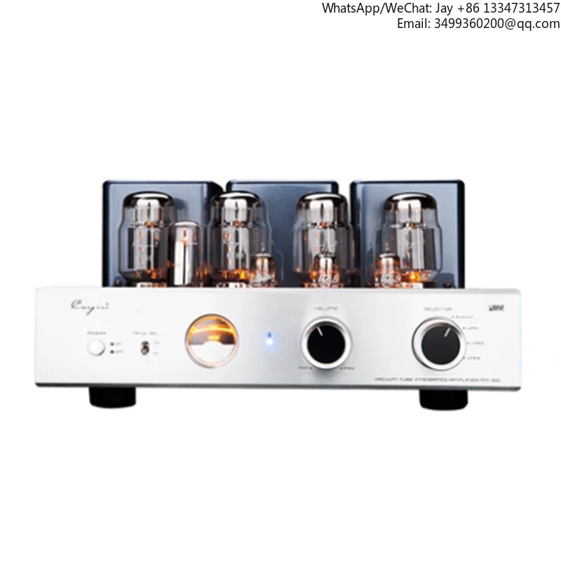 

Ламповый усилитель Ca-yin MT-50 Plus BT, интегрированный, с лампами KT88*4, схема push-pull, выходная мощность: 21Вт*2, 40Вт*2