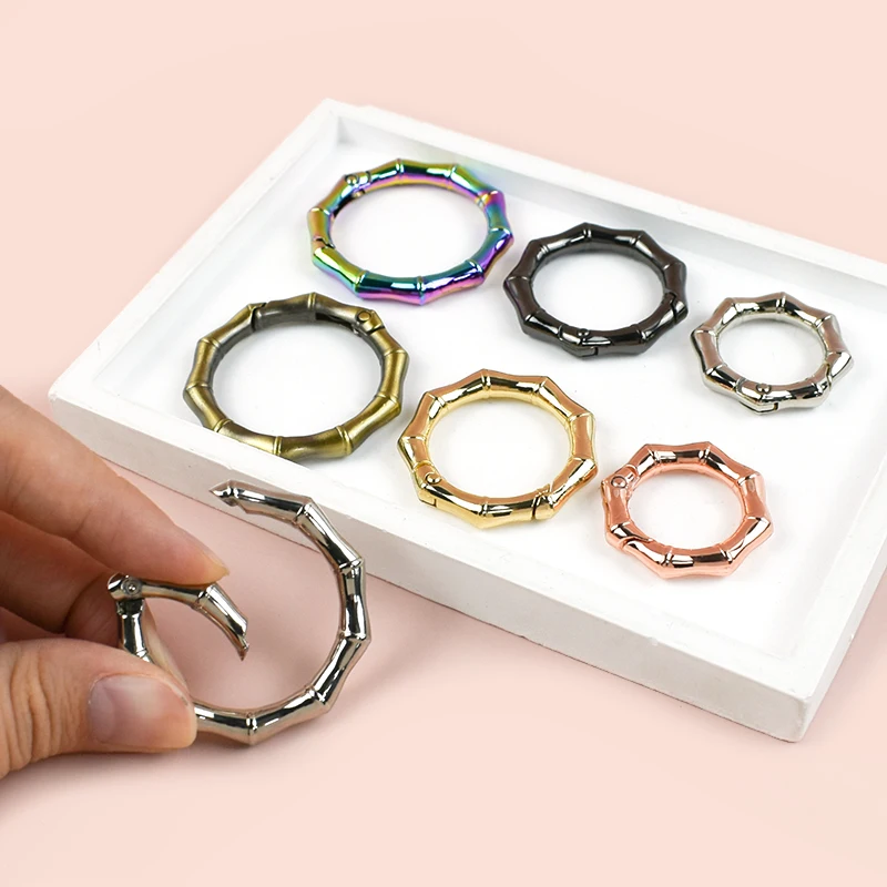 

20/25mm 5/10Pcs Metal Spring Buckle O Ring Keychain Hanger Clasps Snap Hook Bag Shoulder Strap Connect Clasp Hardware Accessory