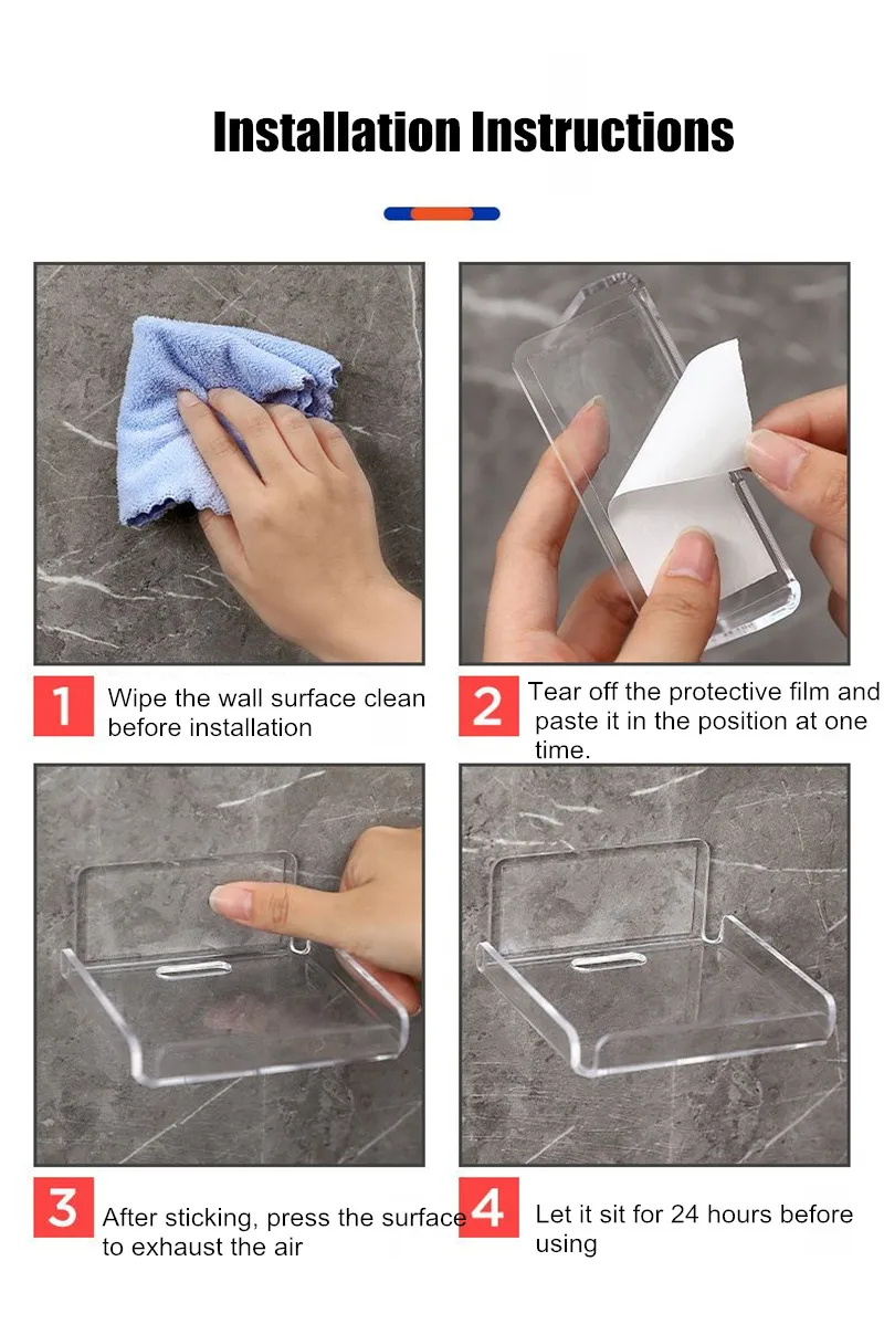 Bedroom Living Room Punch-free Bracket Baby Monitor Projector CCTV Camera Wall Mounted Rack Holder Monitoring Wall Storage Rack