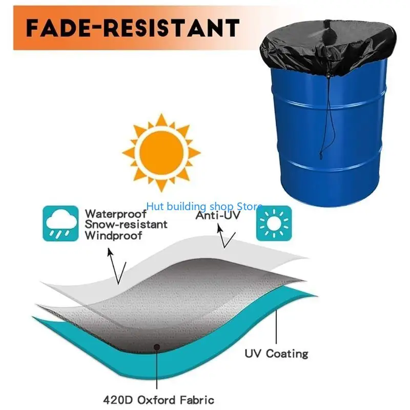 

T21C 55 -галлоновая барабанная крышка оксфордская ткань регулируемое круглый ствол ведро