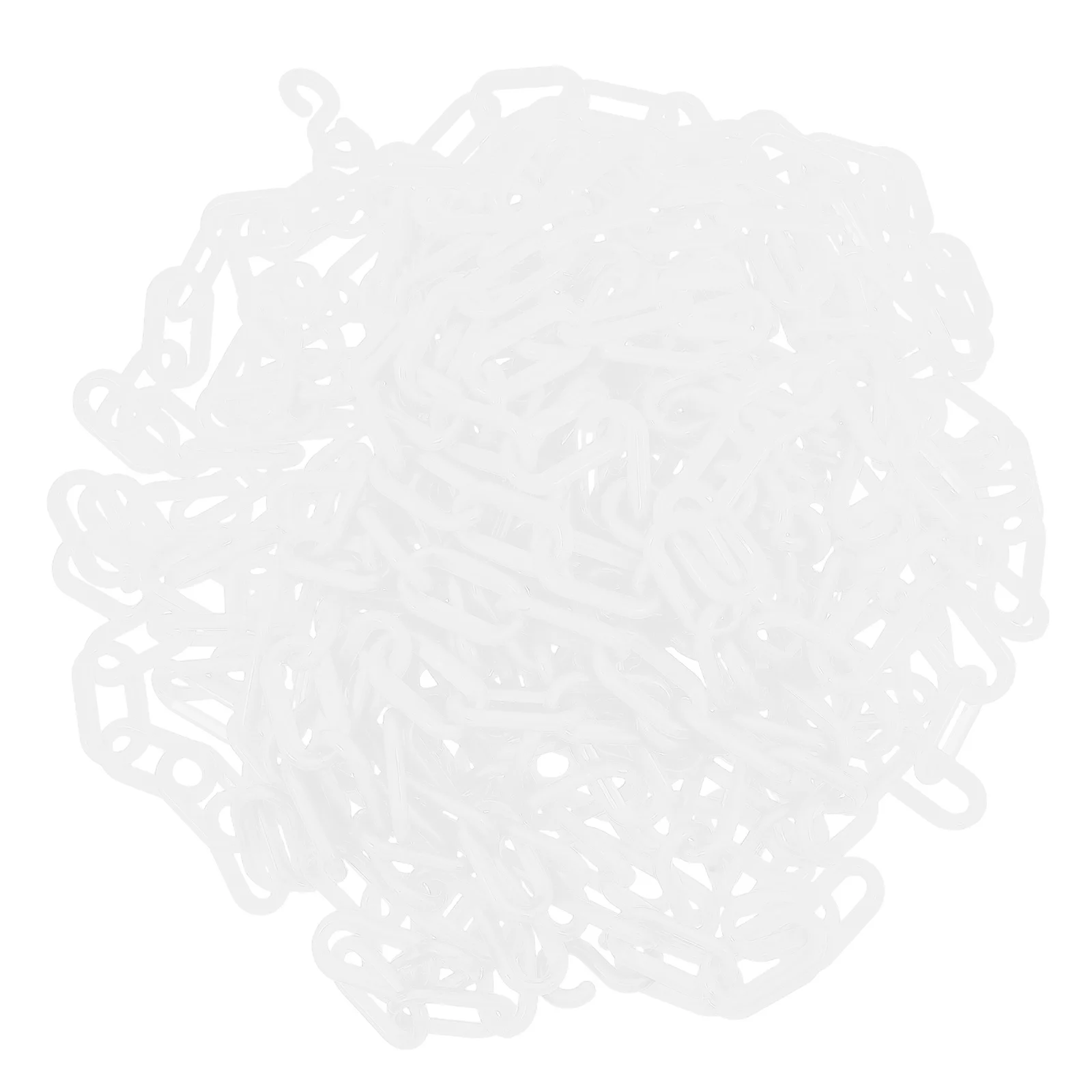 

10M White Plastic Safety Chain Weather Resistant Flexible Link For Crowd Control Construction Site Parking Barriers Queue Lines