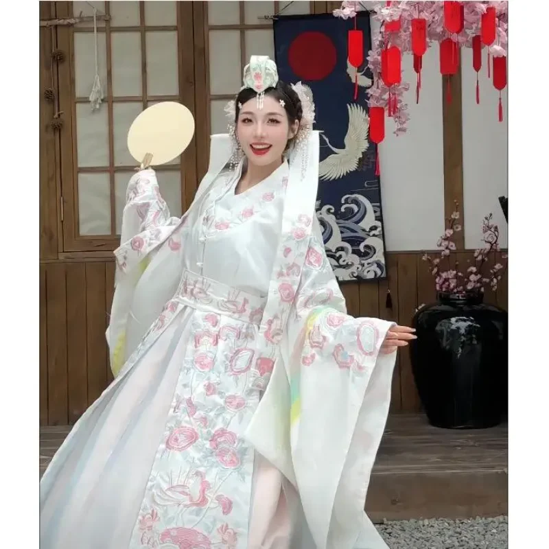 Novo vestido de casamento bordado coreano, fantasia de palácio, vestido de casamento coreano