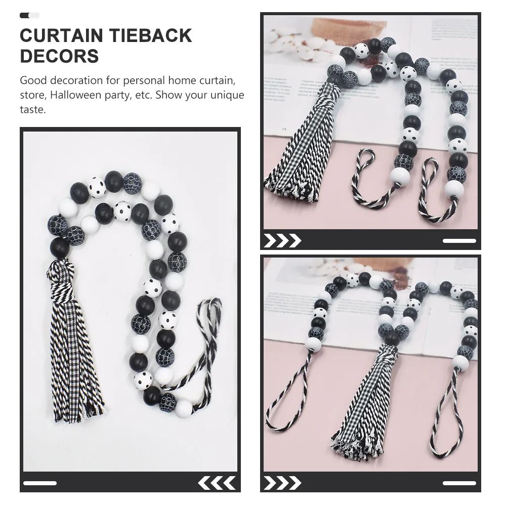 

Curtain Fixing Buckles Halloween Web Pattern Tieback Decorative Home Accessory Halloween Curtain Straps