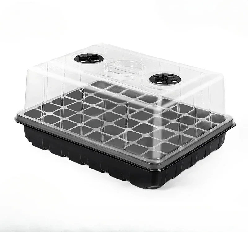 1/3pc Seed Tray 24/48 Holes Seedling Box Flower Pots Sprouting Box Planting Incubator Gardening Plant Pots With Transparent Lid