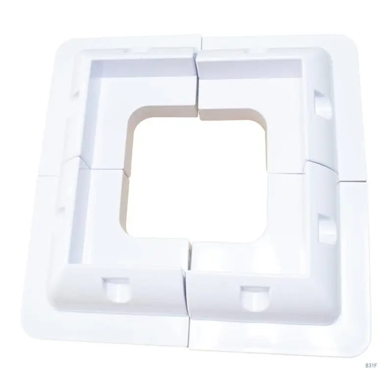 ABS Solar Panel Mounting Bracket White Rectangle Set-Free Corner Bracket Mount for RV Boats Caravans Marine Motorhomes