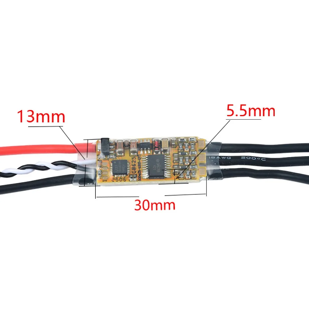 FATJAY 30A ESC propulsor submarino 2-6S Motor sin escobillas bidireccional 7-25,2 V controlador electrónico de velocidad impermeable para barco RC