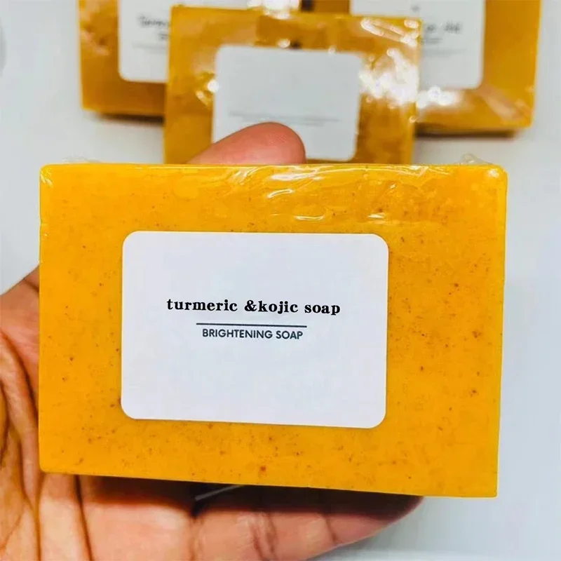 Turmeric Hand Made Soap Lemon Kojic Acid Soap Shower And Facial Soap Powerful Moisturizing And Cleansing Of The Skin 100g