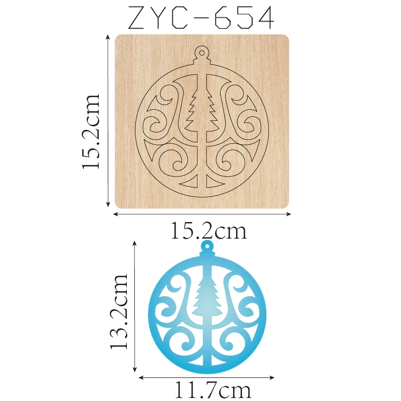 

ZYC-654 Keychains wooden cutting mold suitable for diecutting machines