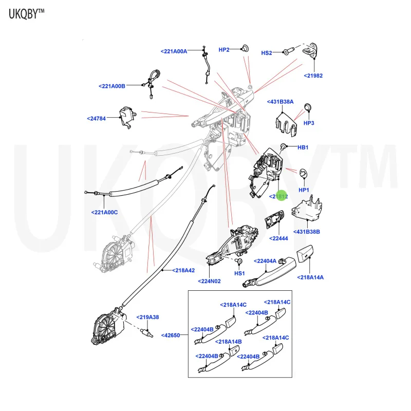 La nd Ro ve r Sport Ra ng e Ro ve r 2014 LR037500 actuator assembly