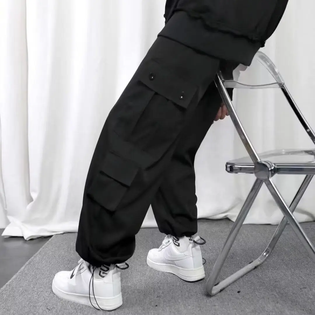 Nuovi pantaloni da lavoro larghi estivi da uomo sottili e casual con coulisse