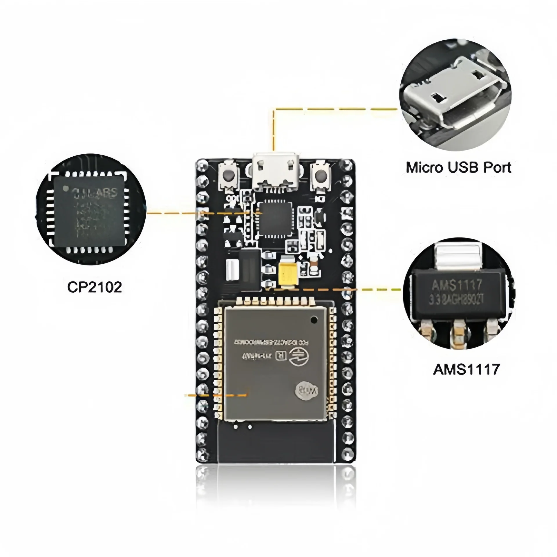 

NodeMCU 32S Lua WiFi IoT Development Board ESP32 Serial Wireless Module for Arduino IDE Smart Home