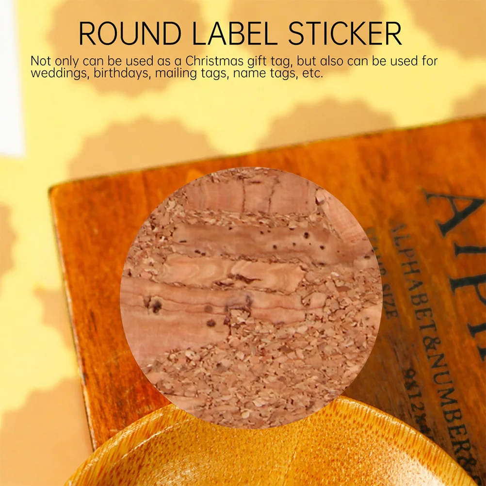 

1Set Wooden Label Stickers Natural Wood Name Tags Self Adhesive for Gift Bottle Classification Office School