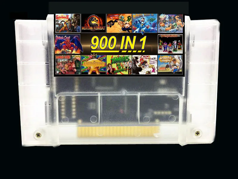 DIY SNES 900 in 1 Game Cartridge version for  V1 US/JP/EU  Edition 16-bit Game Console Cartridges