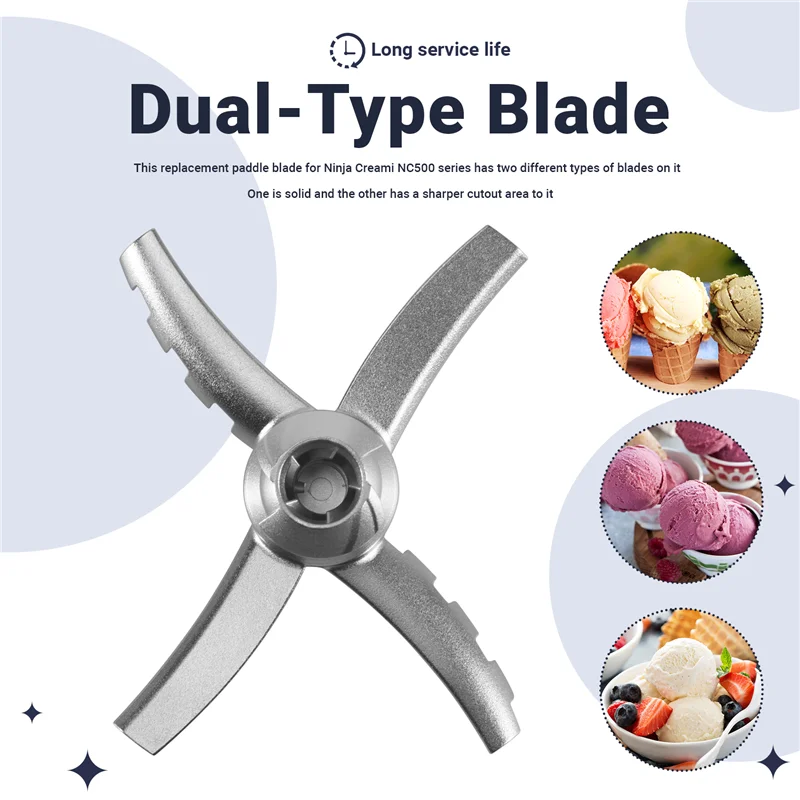 B59B-Replacement Paddle Blade For Ninja Creami NC501 CN501CO NC500C NC501C NC501H Ice Cream Makers Ice Cream Mixer Attachment