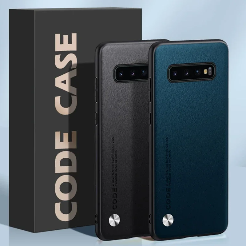 For Samsung Galaxy S10 5G Coque Luxury PU Leather Case For Samsung S10 Plus S10Plus Matte Cover Silicone Protection Phone Case