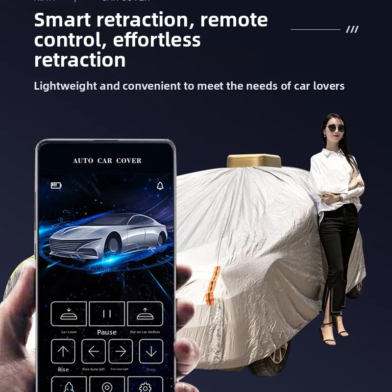 Manufacturer's In-stock Thickened Umbrella Cloth Car Sunshade Heat-insulating Sunscreen Cover Rainproof Sunproof Car Cover Made