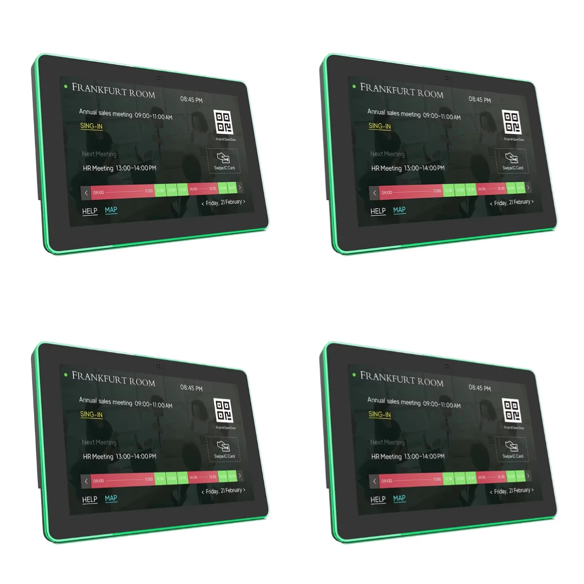 Spring Promotion：OEM Factory Wall Mounted 10.1 Inch Touch Screen Android 11 2+16GB Wifi6 Optional NFC POE Tablet for Meeting Res