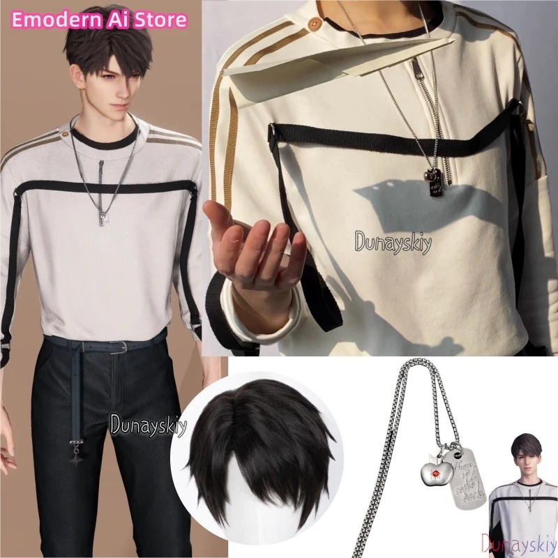 

Game Love And Deepspace Caleb 코스프레 Costume White Sweatshirt Top Men's Clothing Suit Women Girl Halloween Party Customized