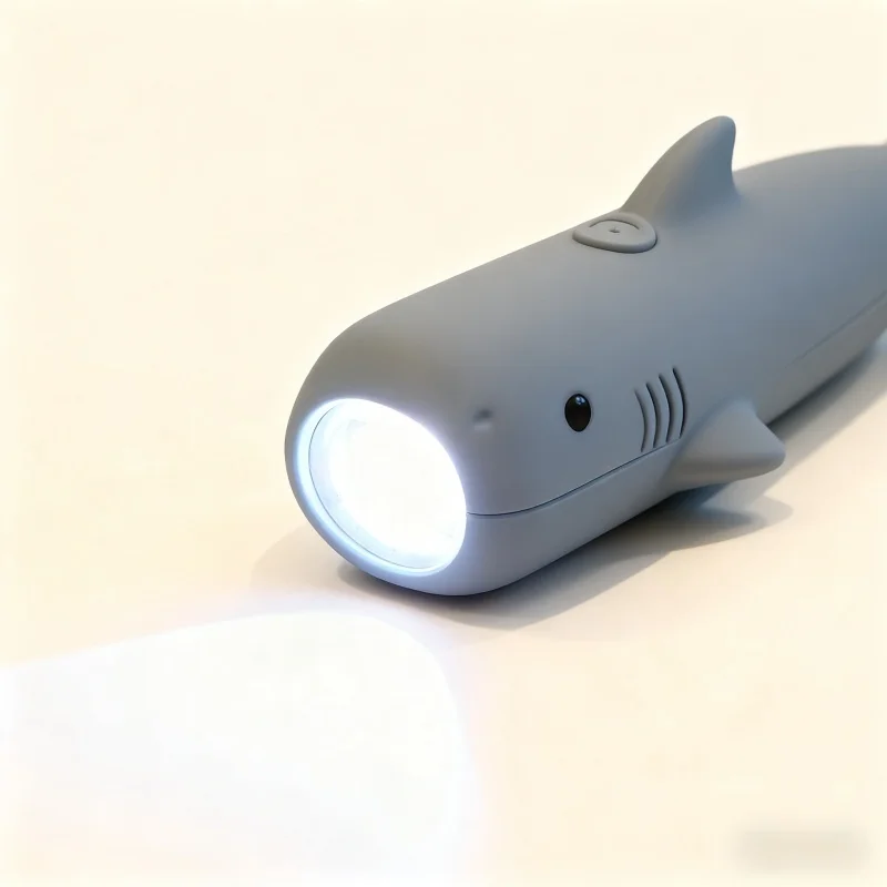 Animal Flashlight Set - Silicone Shark and Crocodile Torches Safe LED Lights for Toddlers Bedtime & Outdoor Funny Gift