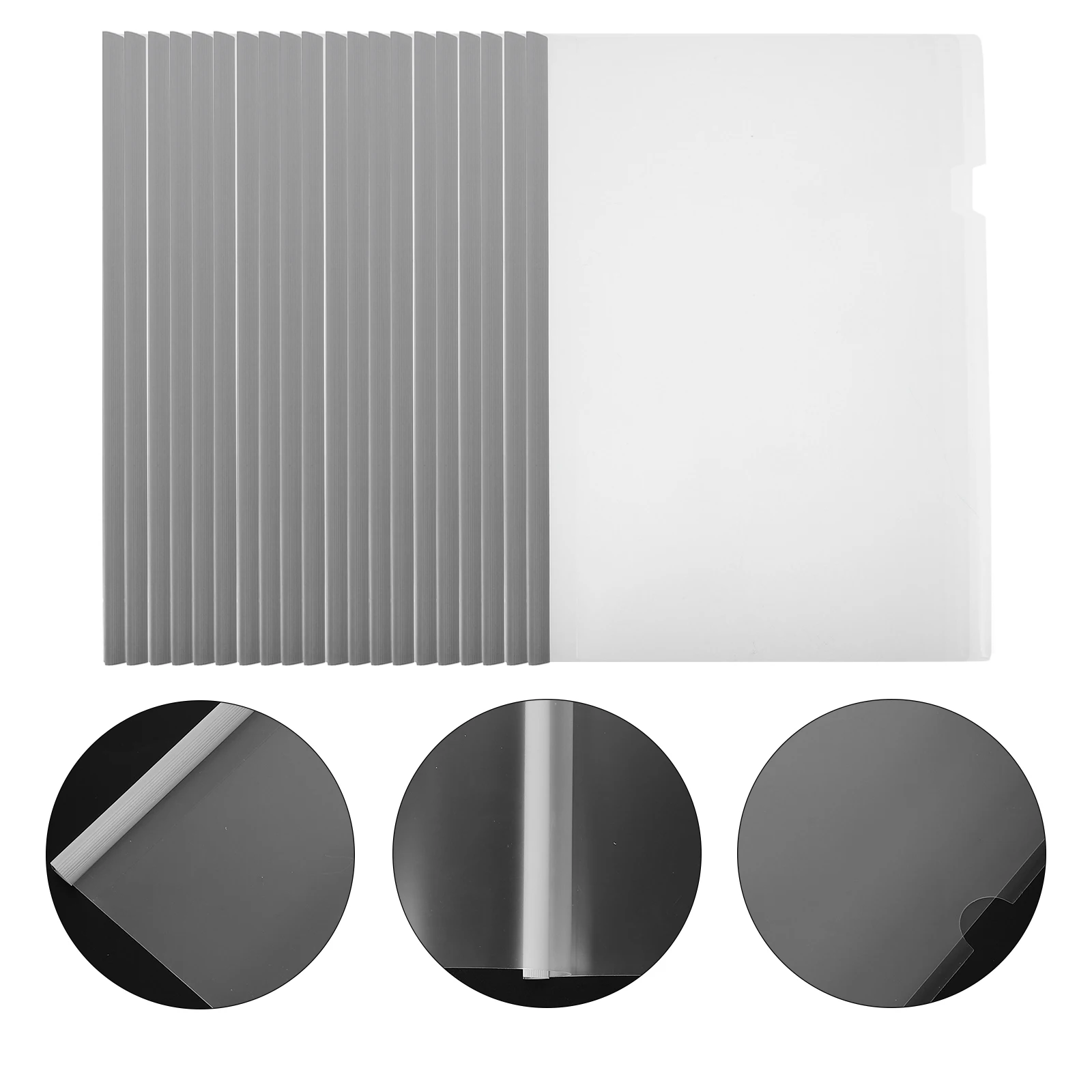 20 قطعة مجلد مستندات مثلث A4 منظم الملفات الشريحة قبضة ملزمة القضبان ل التقارير أوراق إيصالات تخزين مكتب المدرسة