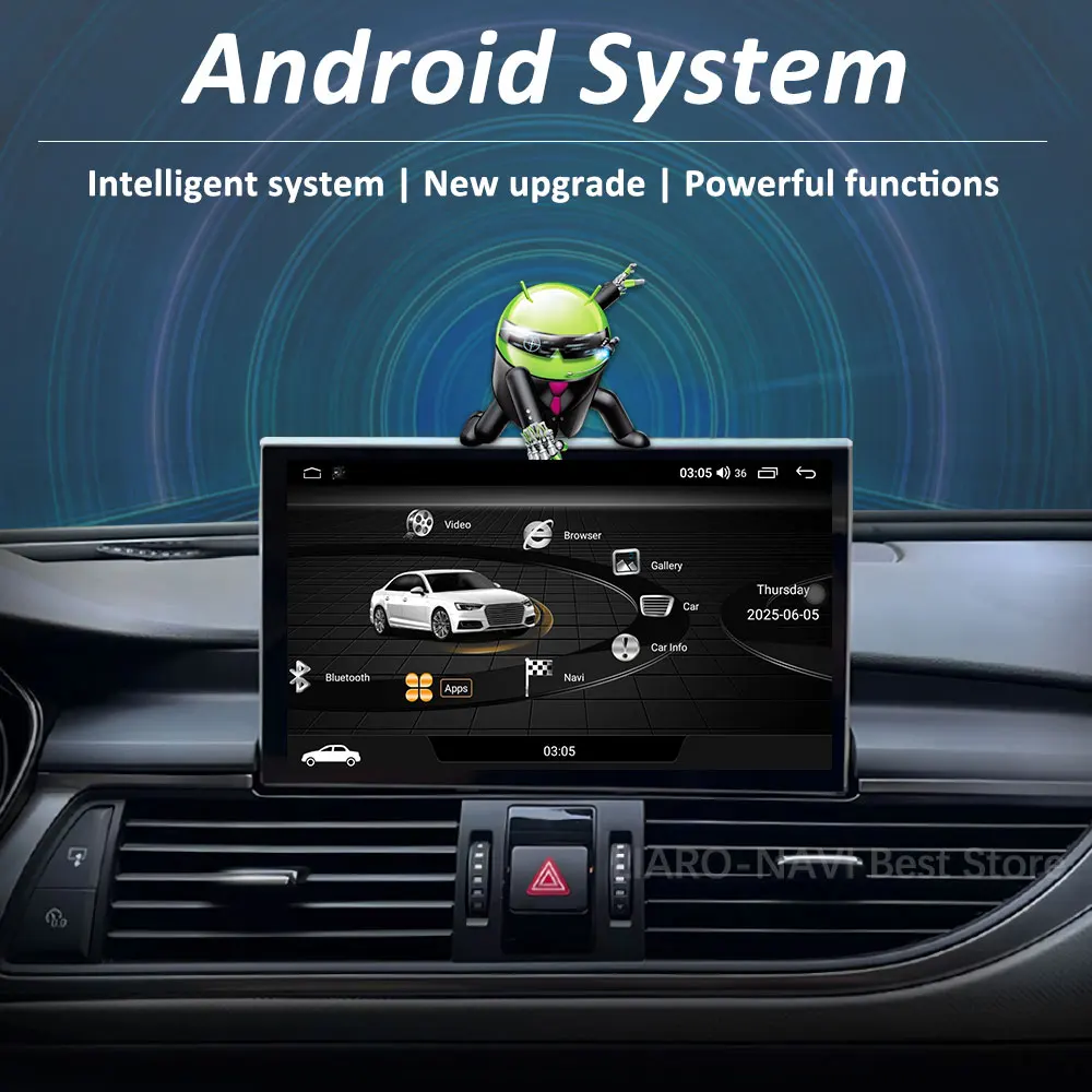 9'' Carplay DSP Stereo Autoradio Multimedia-Player für Audi A6 C7 A7 2012 - 2018 Navi GPS QLED-Bildschirm WiFi Android 16 Bluetooth – Detail 6