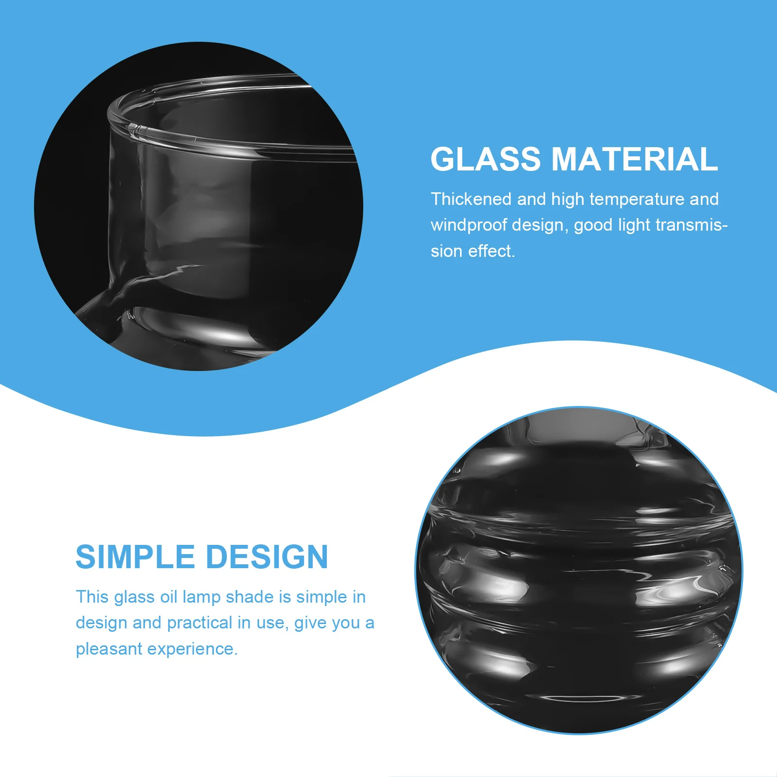 

Small Oil Lamp Cover Clear Glass Shade High Temperature Resistant Practical Retrofit Accessory Lamp Shade Lamps Shades