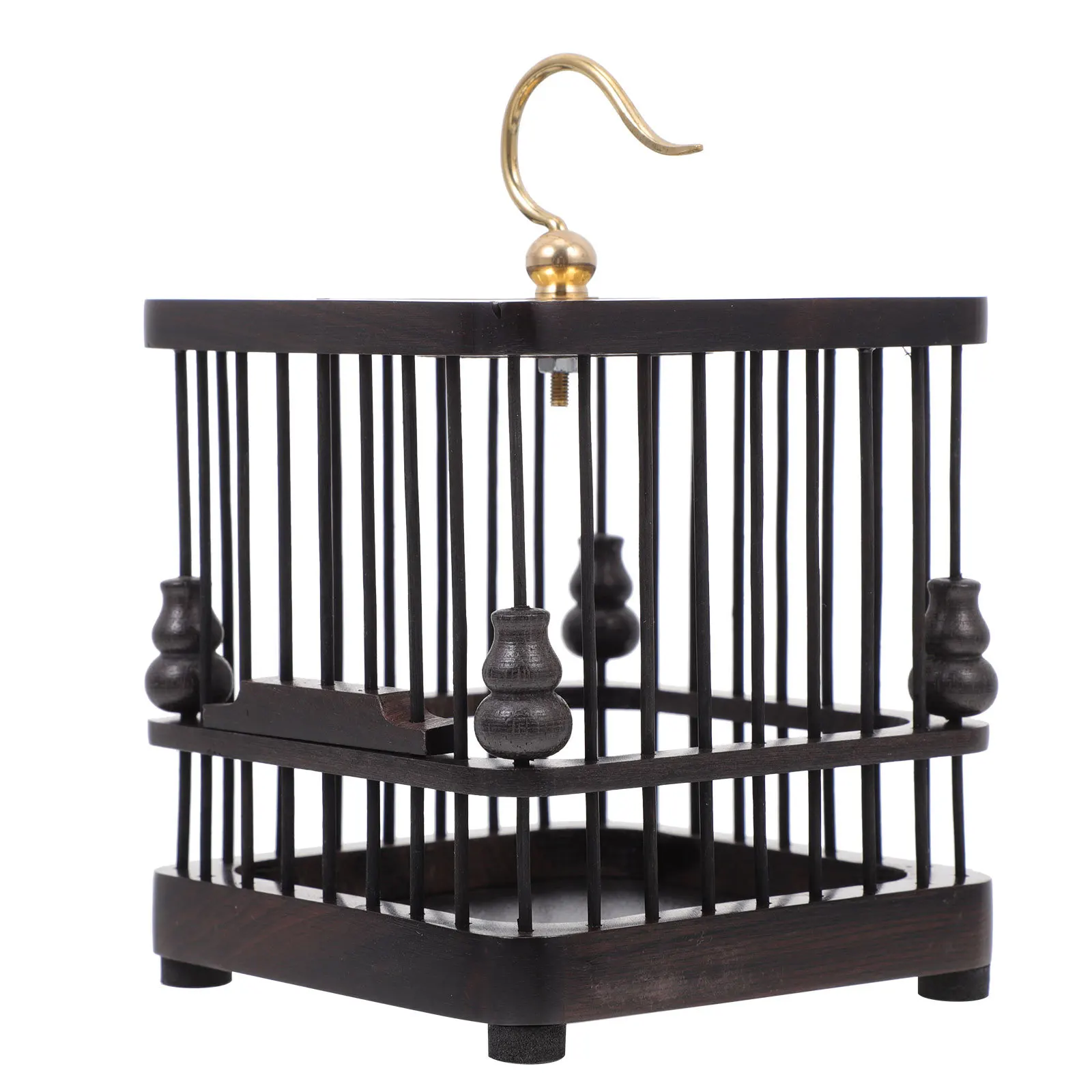 

1Pcs Ebony Cricket Cage Mini Portable Grasshopper Storage Box Smooth Polished Small Insect Holder for