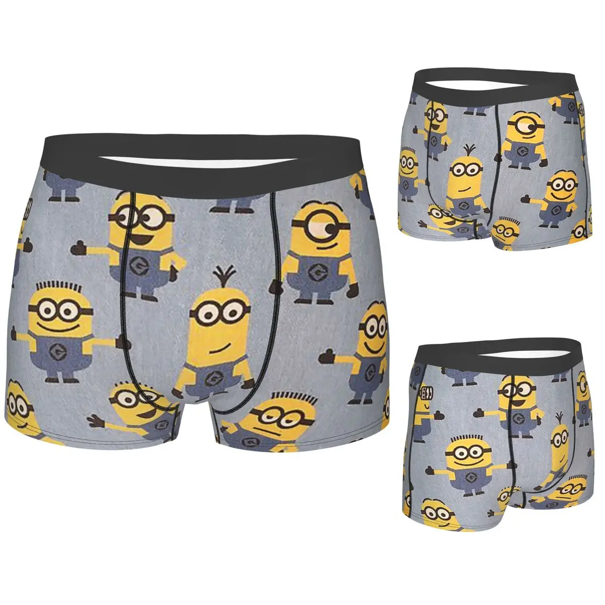

Boxer Underpants Shorts Minions Cartoon Panties Male Comfortable Underwear for Homme Man Boyfriend Gift