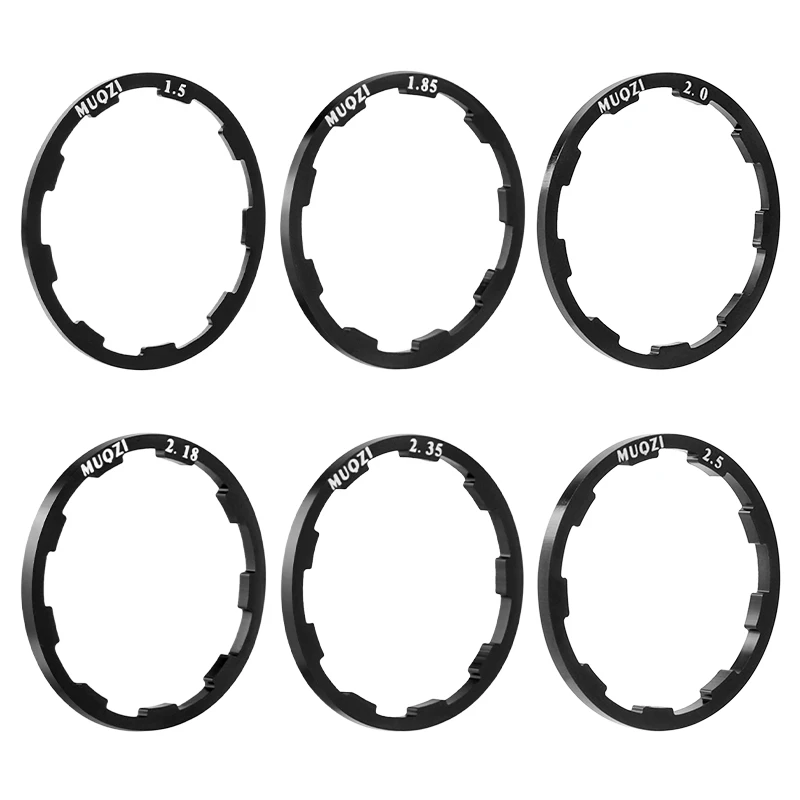 MUQZI 5pcs Bike Hub Washer 7 8 9 10 11 Speed Cassette Freehub Body Spacer 1mm 1.5mm 1.85mm 2mm 2.18mm 2.35mm 2.5mm view 2
