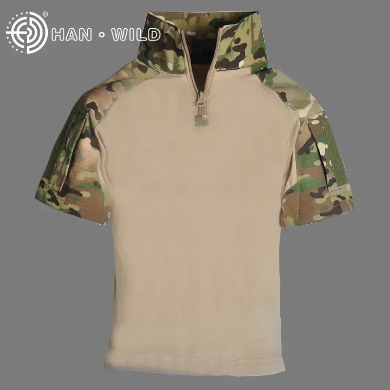 Kinder-Tarn-Trainingskleidung, Outdoor, CS-Feld 2024, Camping, Jagd, Militär, Kinder, Kampf, taktische, schnell trocknende Shirts